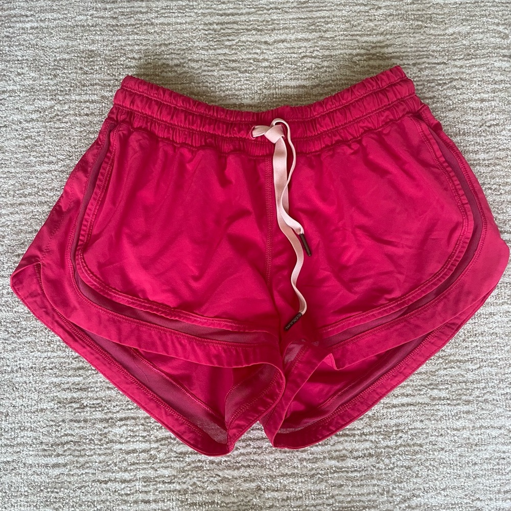 Lululemon pink drawstring shorts
